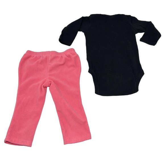 Baby Girl's - 2 Outfits - Jeans, Sweatpants, & 2 Body Suits - Size 12 Month - Picture 5 of 6